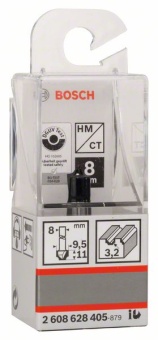 Четвертная штифтовая фреза 8 mm, R1 3,2 mm, D 9,5 mm, L 10,5 mm, G 41 mm 2608628405